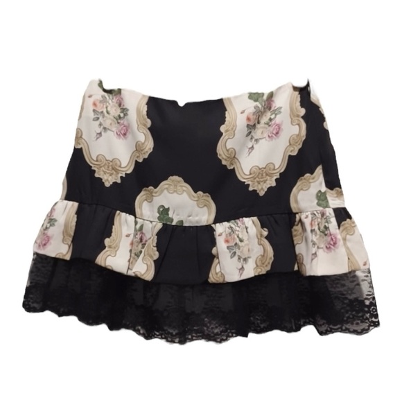 Zemeta Mini Skirt Renaissance Rose Tutu in Black Size Medium - Picture 5 of 7